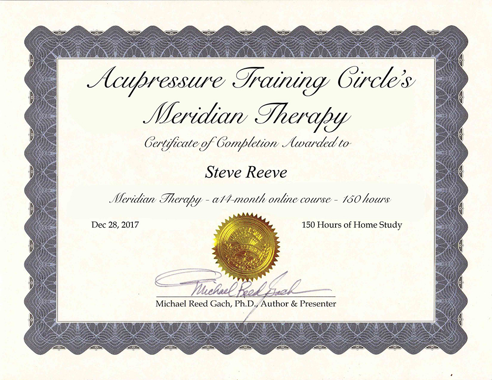 Steve Reeve - Massage Therapist / Masseur, Holistic Health &